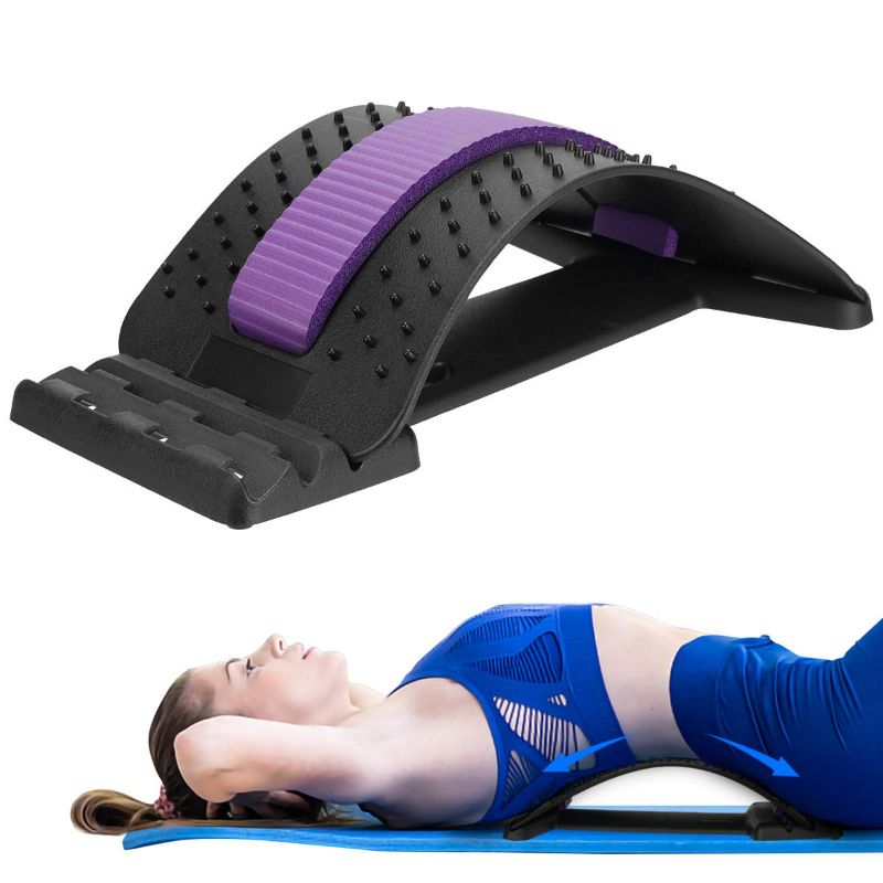 Photo 1 of Back Stretcher, Back Cracker for Back Pain Relief Lumbar Traction Spine Deck with Acupressure Massage, Great for Herniated Disc, Sciatica, Scoliosis