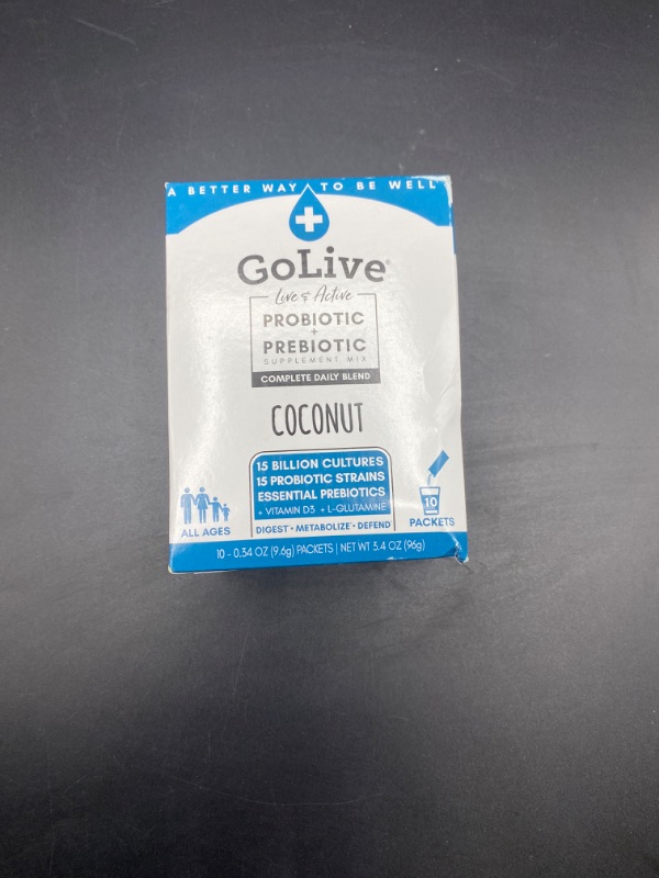 Photo 5 of GoLive Probiotic + Prebiotic Packets - Paradise (Coconut + Kiwi + Passion Fruit) - 10ct