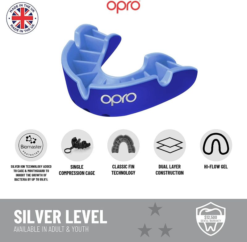 Photo 3 of OPRO Power-Fit Mouthguard | Adult Handmade Custom-Fit Gum Shield + Strap for Football, Lacrosse, Hockey and Other Contact Sports - 18 Month Dental Warranty (Ages 10+) (Pink)