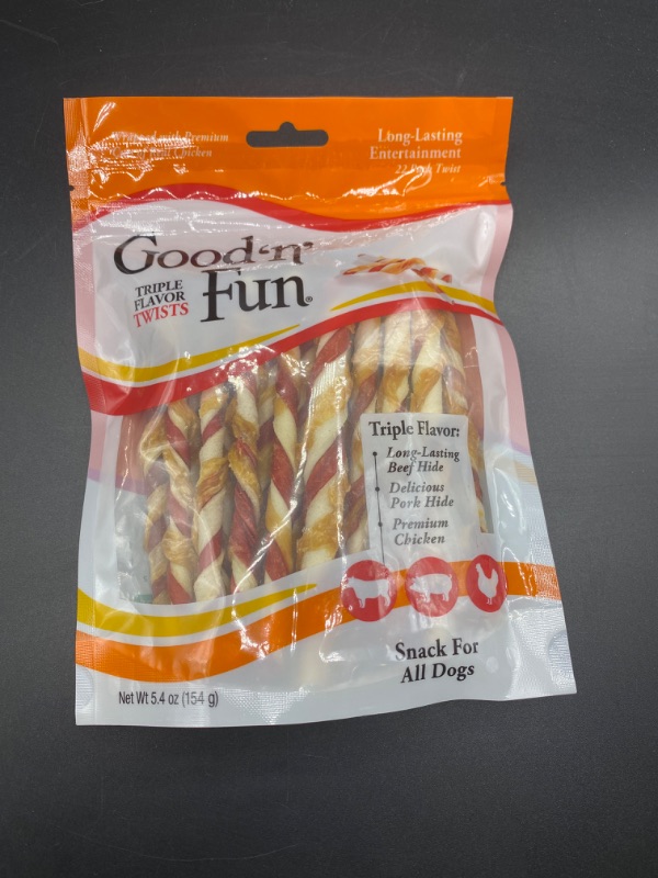 Photo 5 of Good 'N' Fun Triple Flavor Twist Chews For Dogs, 22-Count