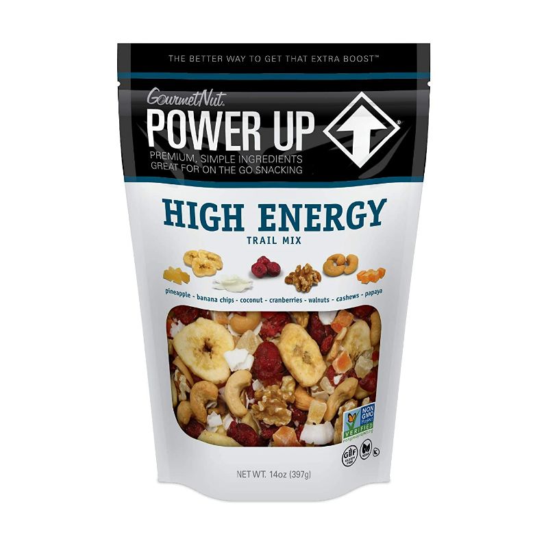 Photo 1 of Power Up Trail Mix Trail Mix KetoFriendly PaleoFriendly NonGMO Vegan GlutenFree No Artificial Ingredients Gourmet Nut oz Bag, High Energy, 14 Ounce High Energy Trail Mix 14 Ounce (Pack of 1)