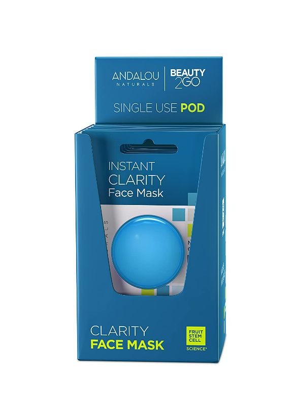 Photo 1 of Andalou Naturals Instant Clarity Argan Oil & Blue Clay Mask Pod, Single Face Mask, 0.28 Ounce (Pack of 6)