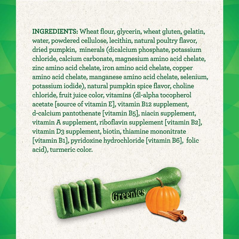 Photo 3 of Greenies Petite Natural Dog Dental Care Chews Oral Health Dog Treats, Pumpkin Spice Flavor, 12 oz. (20 Treats)