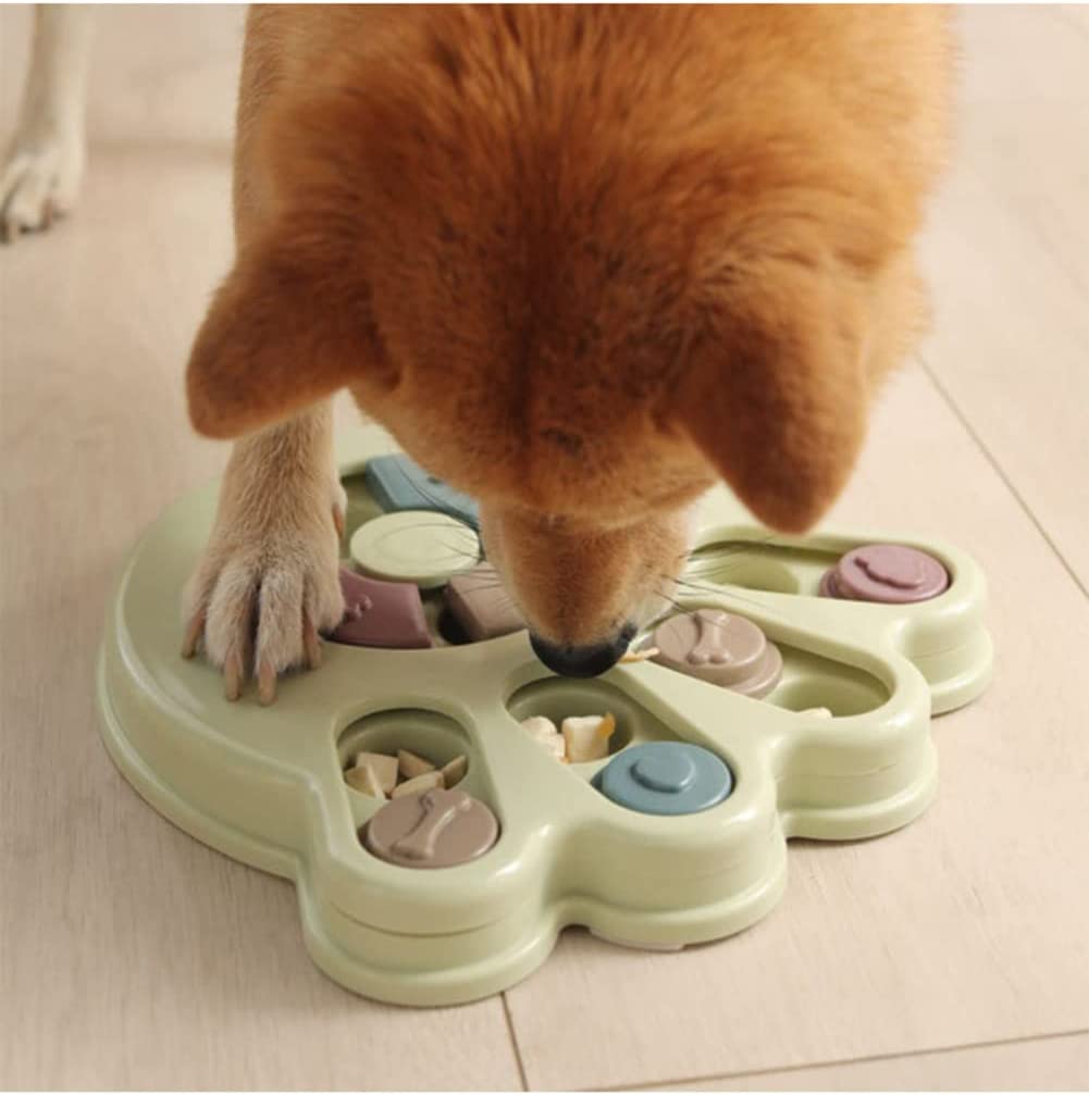 Photo 4 of Dog Puzzle Toys, Interactive Training Toy Box Multi-Grid Dog Puzzle Toys Slow Feeder (Round Shape)
