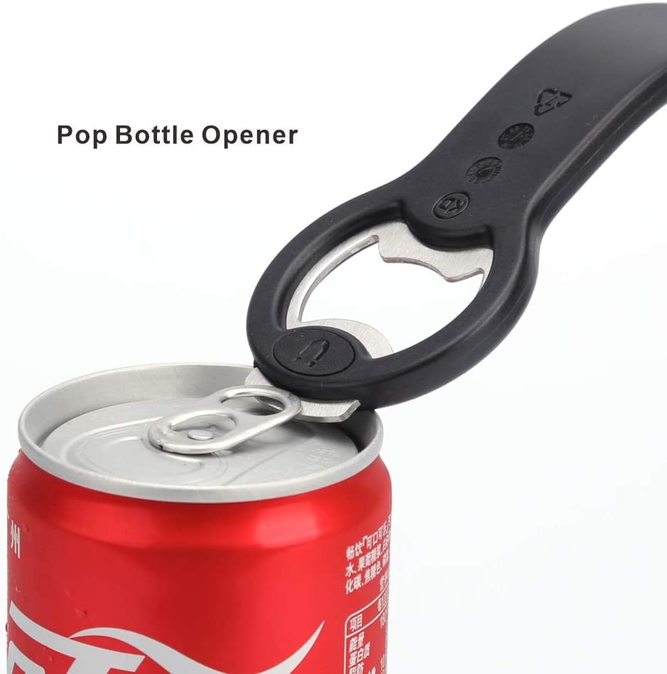 Photo 3 of 2 in 1 Magnetic Beer Bottle Opener for Fridge and RV with Cap Catcher - Pop Can Soda Can Opener, Stick to Refrigerator for Easy Storage with Magnet, Gift for Men Husband Father- 2 Pack