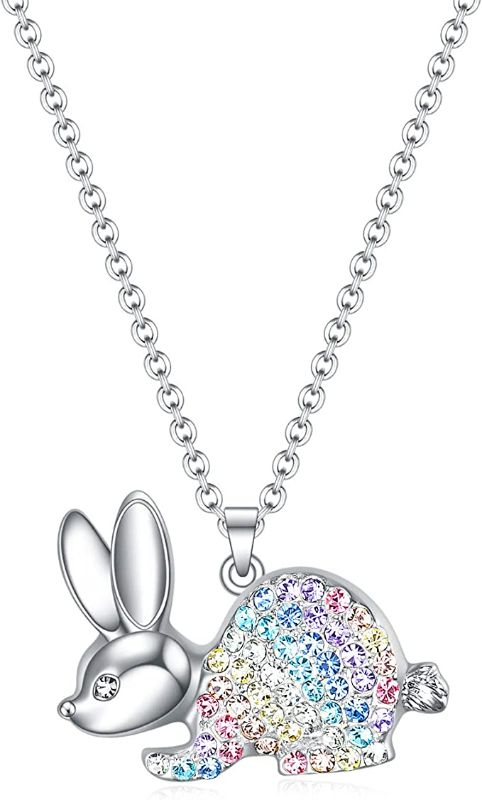 Photo 1 of Rainbow Animal Necklace Gifts for Girls bunny Pendant Jewelry for Women Boys Teen Girls
