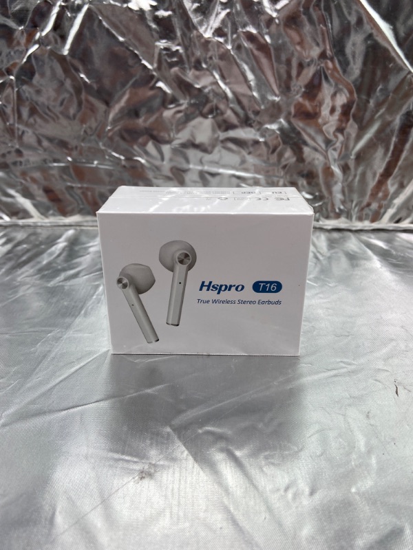 Photo 3 of Wireless Earbuds, HSPRO Bluetooth Earbuds Touch Control in-Ear True Wireless Bluetooth Headphones, 20 Hrs Playtime with Charging Case, Hi-Fi Stereo Earbuds with Built-in Mic for Sports Work, White
