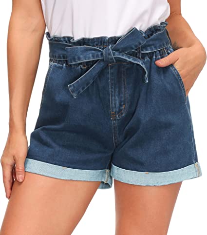 Photo 1 of Women Bowknot Tie Waist Summer Casual Shorts with Pockets SIZE MEDIUM
