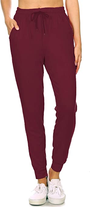 Photo 1 of  maroon Leggings Depot Women's Printed Solid Activewear Jogger Track Cuff Sweatpants
SIZE MEDIUM