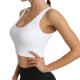 Photo 2 of Sports Bra for Women, LETSFIT ES6 Adjustable Strap Longline Padded Crop Tank Top for Women-Activewear Tops for Yoga Running SIZE MEDIUM COLOR WHITE
