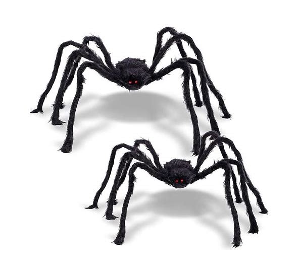 Photo 1 of 2 Pack Giant Halloween Spider Halloween Decorations Virtual Realistic Hairy Spiders