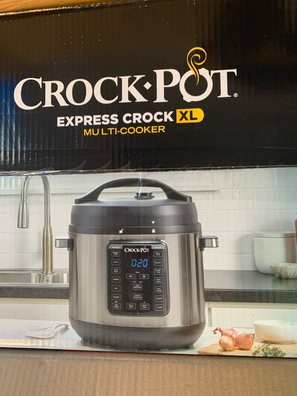 Photo 3 of Crock-Pot 8-Quart Multi-Use XL Express Crock Programmable Slow Cooker and Pressure Cooker with Manual Pressure, Boil & Simmer, Black Stainless
