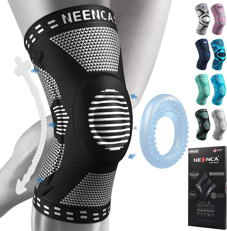 Photo 1 of NEENCA Knee Brace with Side Stabilizers & Patella Gel Pads, Adjustable Compression Knee Support Braces for Knee Pain, Meniscus Tear,ACL,MCL,Arthritis, Joint Pain Relief,Injury Recovery
