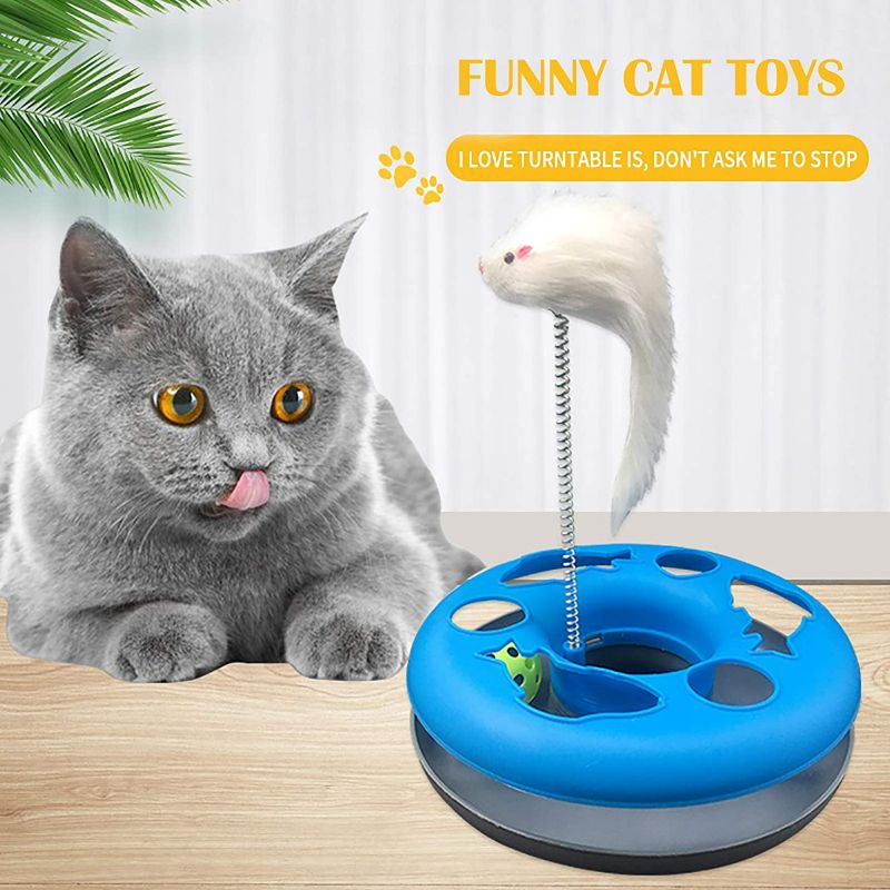 Photo 1 of Cat Toys, Interactive Cat Toys for Indoor Cats, Funny Kitten Toys, Pet Cat Spring Toy (GREEN)

