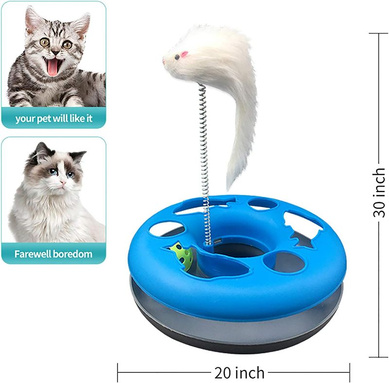 Photo 2 of Cat Toys, Interactive Cat Toys for Indoor Cats, Funny Kitten Toys, Pet Cat Spring Toy (GREEN)
