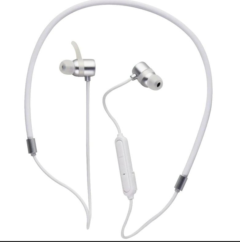 Photo 1 of Letsfit Wireless Sports Stereo Sound Headphones with Mic - White (BT800)
