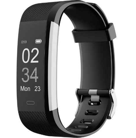 Photo 1 of Letscom Fitness Tracker includes Pedometer and Sleep Monitoring Smart Watch with Black Strap 
