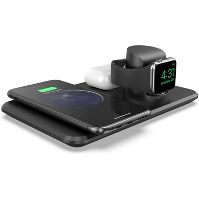 Photo 1 of LETSCOM 3 in 1 Wireless Charger Qi-Certified 15W - W01 - Black

