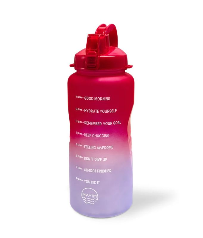 Photo 1 of OMBRE MOTIVATIONAL WATER BOTTLE- RED TO PERIWINKLE
