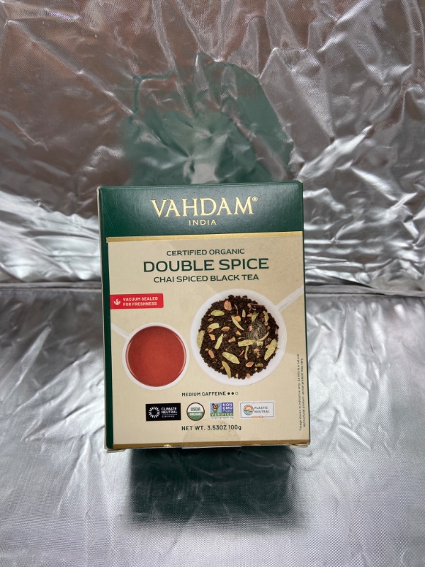 Photo 2 of VAHDAM, Double Spice Masala Chai Tea Strong, Robust & Spicy - Pure Ingredients - ??Blend of Black Tea, Cardamom, Cinnamon, Cloves & Black Pepper - Brew Chai Latte
