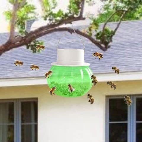 Photo 2 of Pumpkin Type Solar LED Automatic bee Trap wasp Trap Fruit Fly Trap Fruit Fly Trap Two Packs (Yellow Two Packs)
