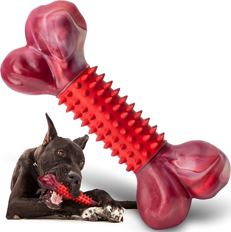 Photo 1 of  Apasiri Tough Dog Toys for Aggressive Chewers Large Breed, Dog Chew Toys, Durable Dog Toys, Dog Bones Made with Nylon and Rubber, Big Indestructible Dog Toy, Medium Puppy Chew Toys Teething chew Toys
