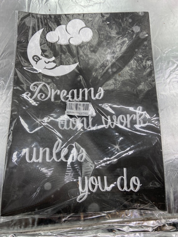 Photo 1 of Motivational posters "Dreams don't work unless you do" 25ct
