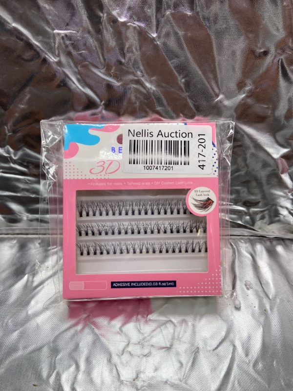 Photo 2 of BEPHOLAN Individual Cluster Eyelash Extensions Thickness 0.10 C Curl 14mm 3 Rows 20 Pieces Per Row Individual Lash Extensions Professional Cluster Lashes(0.10 20D 12mm)