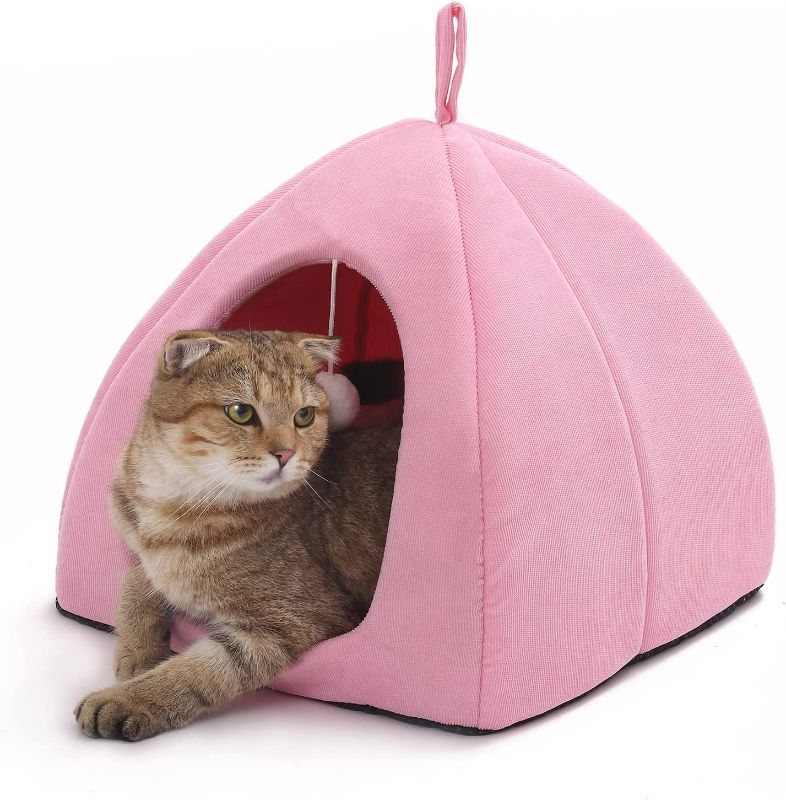 Photo 1 of Cat Bed Cat Cave House Foldable Comfortable Cat Tent House for Small Indoor Outdoor Cats
