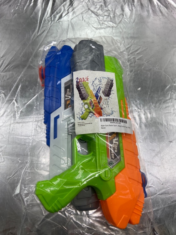 Photo 2 of 2 Pack High Power Water Guns for Adults Kids Toddlers Super Water Soaker Blaster Squirt Gun Long Range Shooting Game Summer Swimming Pool Party Favor Beach Water Fighting Outdoor Toys Gifts Girls Boys