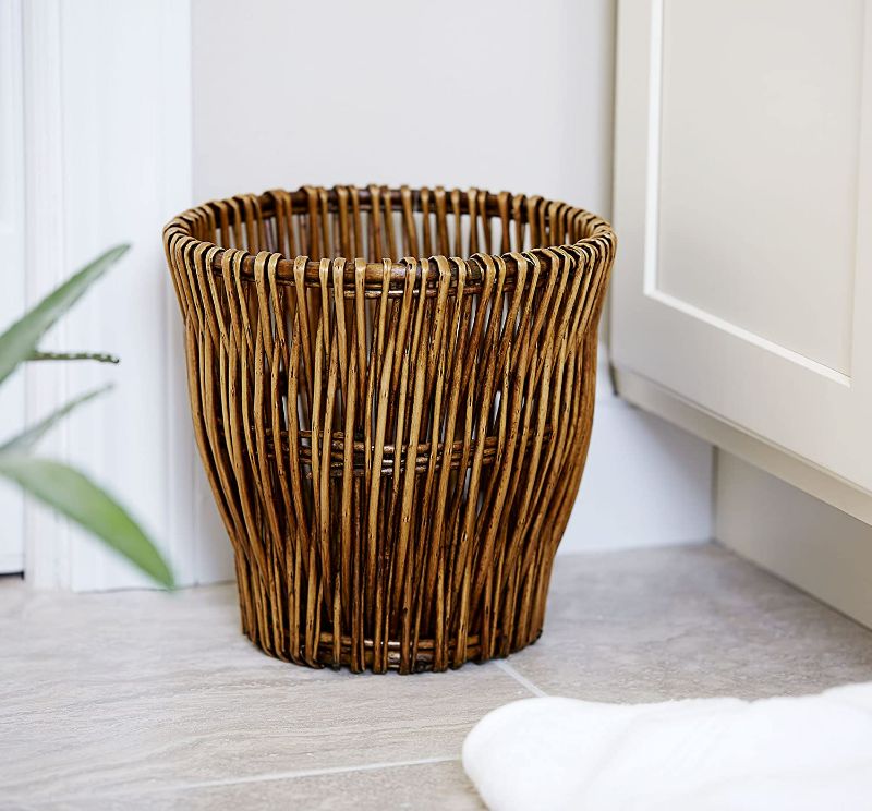 Photo 2 of Household Essentials ML-2225 Small Reed Willow Waste Basket
