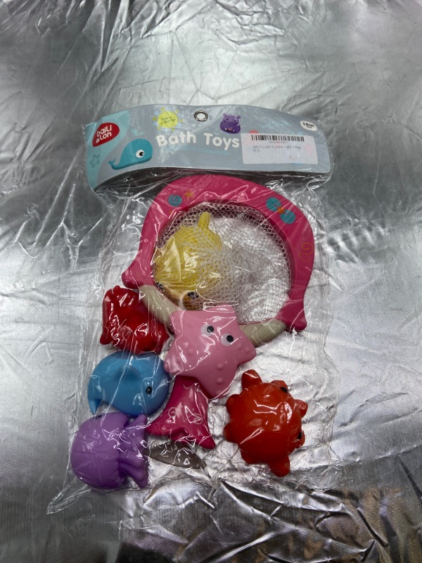 Photo 2 of Bath Toy, Water Spraying Discoloration Floating Animals, Bathroom pool Fishing Play Set for Babies and Kids PINK SEE PHOTO
