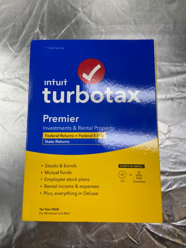 Photo 2 of [Old Version] TurboTax Premier 2020 Desktop Tax Software, Federal and State Returns + Federal E-file [Amazon Exclusive] [PC/Mac Disc]