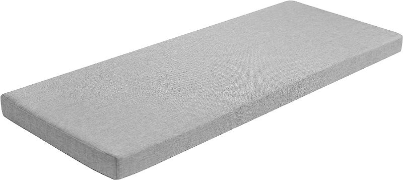Photo 1 of ROFIELTY Custom Bench Cushion Window Seat Cushions Bench Cushions Swing Cushion Bench Pads Bench Pillow Bench Cushions for Indoor Furniture (Light Gray,39x18x2inch)
