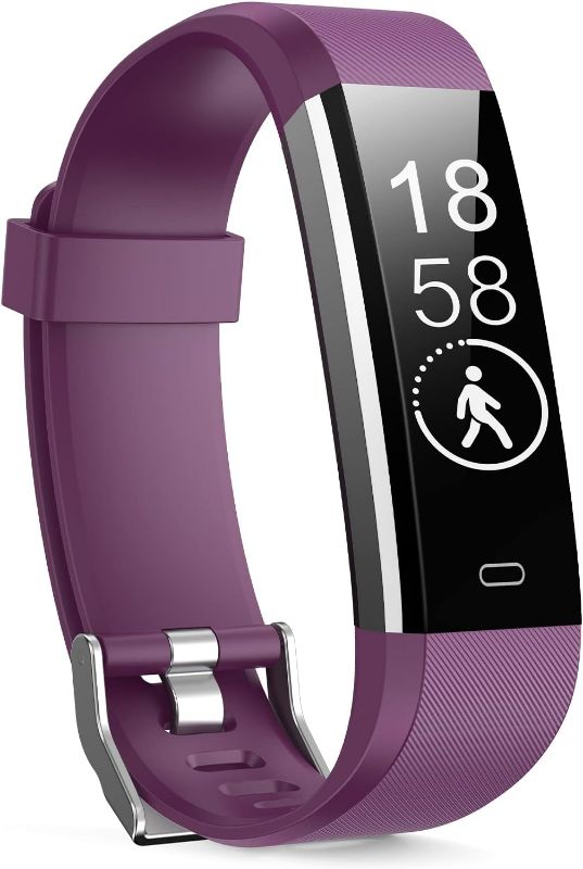 Photo 1 of Stiive Fitness Tracker with Heart Rate Monitor, Waterproof Activity and Step Tracker for Women and Men, Pedometer Watch with Sleep Monitor & Calorie Counter, Call & Message Alert - Purple
