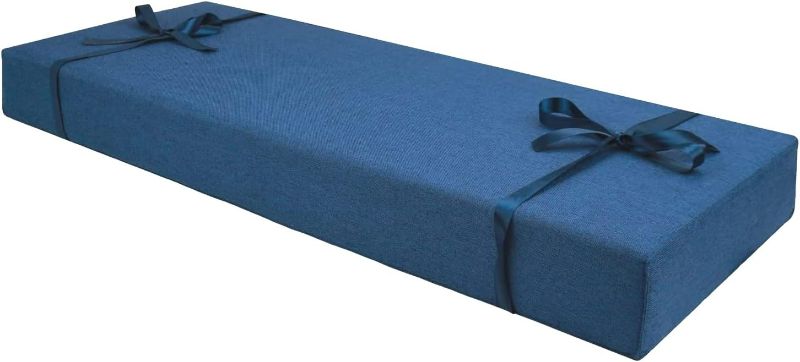 Photo 1 of Beach Cushion 31 inch, Durable Bench Cushions for Indoor Furniture, Non-Slip Window Seat Cushions Indoor, Personalized Custom Bench Cushion (Blue, 31x11x2)
