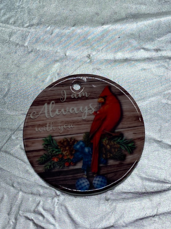 Photo 2 of Christmas Ornaments Christmas in Heaven,Red Cardinal Christmas Ornaments,3.5" I am Always with You in Memory of Loved One Christmas Ornaments,Memorial Christmas Ornament Tree Decorations
