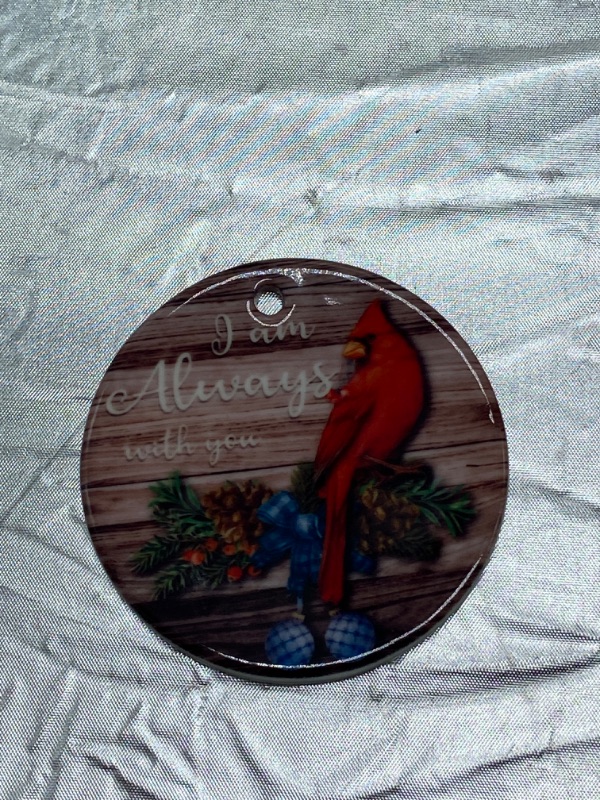 Photo 1 of Christmas Ornaments Christmas in Heaven,Red Cardinal Christmas Ornaments,3.5" I am Always with You in Memory of Loved One Christmas Ornaments,Memorial Christmas Ornament Tree Decorations
