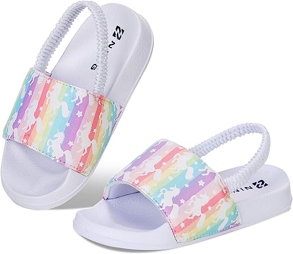 Photo 1 of  Toddler Boys Girls Sandals with Back Strap for Kids Slides Beach Swim Water Shoes UNICORN SEE PHOTO SIZE 26/27
