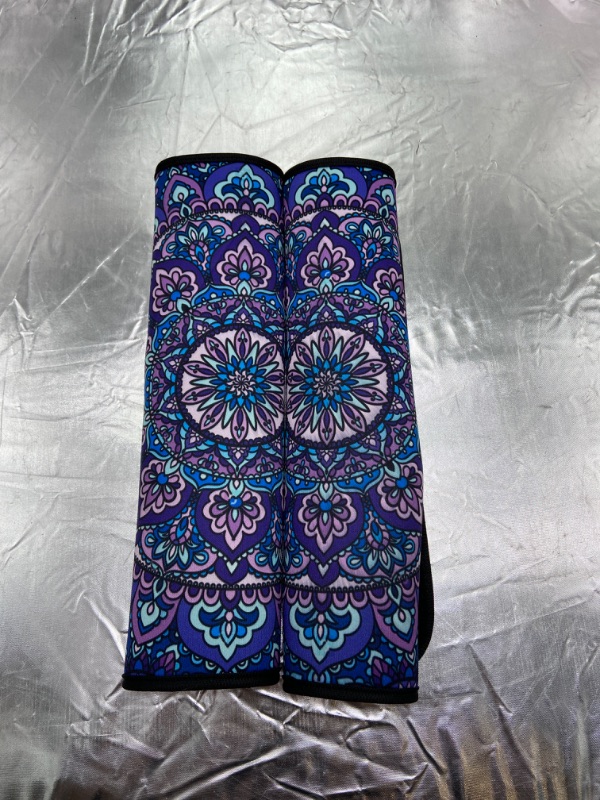 Photo 2 of Micandle Purple Mandala Lotus Seat Belt Cover, Safety Belt Pad, Novelty Print Seatbelt Pads Shoulder Strap Cover Comfort Universal Car Accessories, Pack of 2
