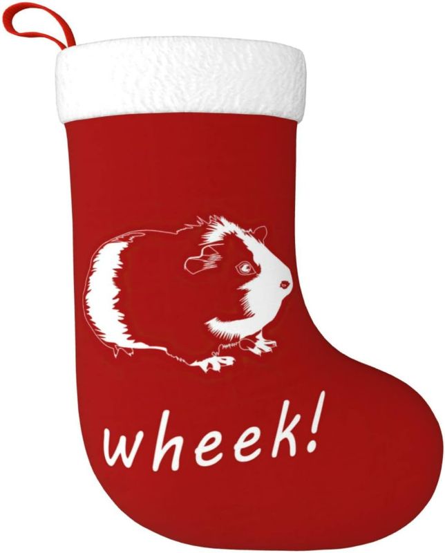 Photo 1 of herbeier Guinea Pig (Wheek!) Personalized Christmas Stockings, Stockings Christmas Decorations Indoor,Outdoor Christmas Decorations for Holiday Party Family Christmas Stockings

