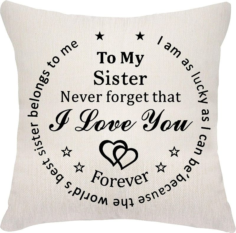 Photo 1 of VEEMIZO MOTHER Gifts from Mothers day Cushion Covers Sister Square Throw Pillow Covers 18X18 Inches SEE PHOTO
