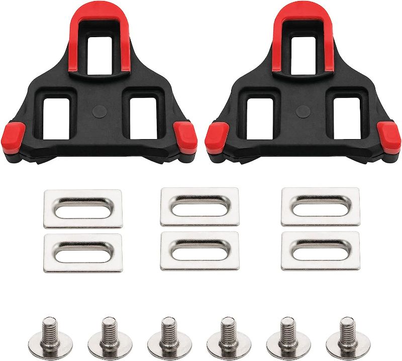 Photo 1 of Olywan SPD SL Cleats Bike Clips Compatible with Shimano Pedals Road Bike Bicycle Cleats Set for Outdoor Indoor Cycling & Replacement Mountain Bike (6 Degree Float)
