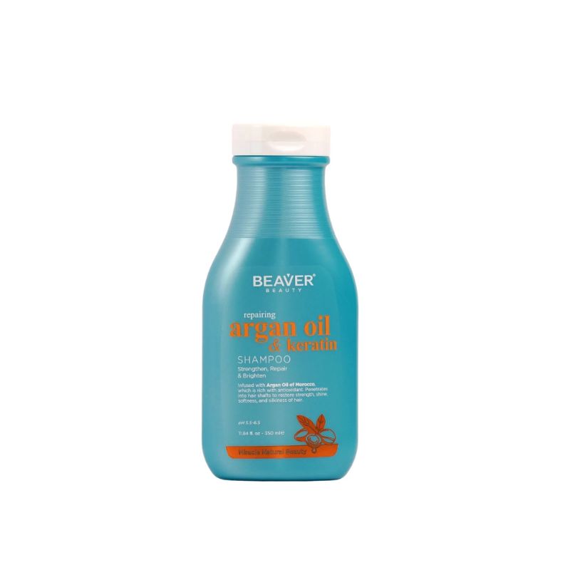 Photo 1 of Argan Oil and Keratin Shampoo 350ml Helps Damaged Hair with Omega 3 Omega 6 and Vitamin E Repairing Chemical Treatment like Color Hydrates and Softens Har Restoring Elasticity New