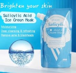 Photo 1 of Salicylic Acid Ice Cream Mask Nourishes and Rejuvenates Skin Moisturizes Refreshes and Cools Shrinks Pores and Supplements Skin With Nutrients New 