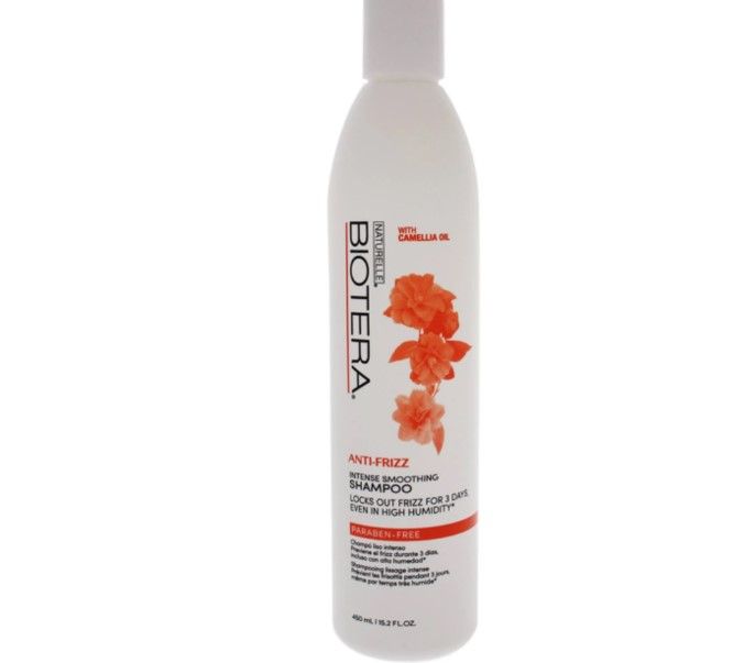 Photo 1 of Biotera Anti-Frizz Intense Smoothing Shampoo 16.9 oz Cleanses and silkens frizzy unruly and rebellious medium to coarse hair. Helps control frizz while replenishing lost moisture to dry parched hair. Hair is naturally smooth
