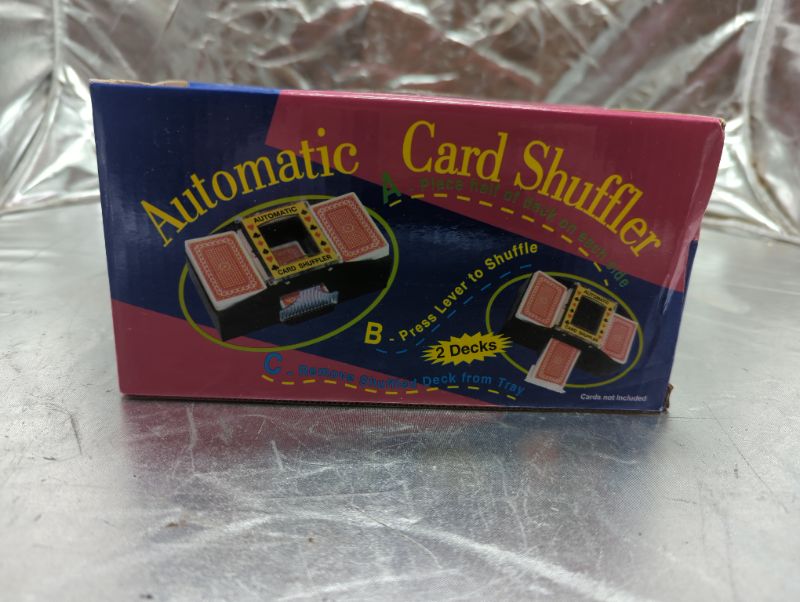 Photo 2 of Automatic Playing Card Shuffler Battery Operated Cards Shuffler Electric Poker Shuffling Machine for UNO Card Game Night 1-2 Decks