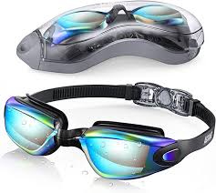 Photo 1 of ETSG Swimming Goggles Unisex Adult Swim Goggles for Men Women Anti-Fog Clear Vision No Leaking UV-Protection, Black