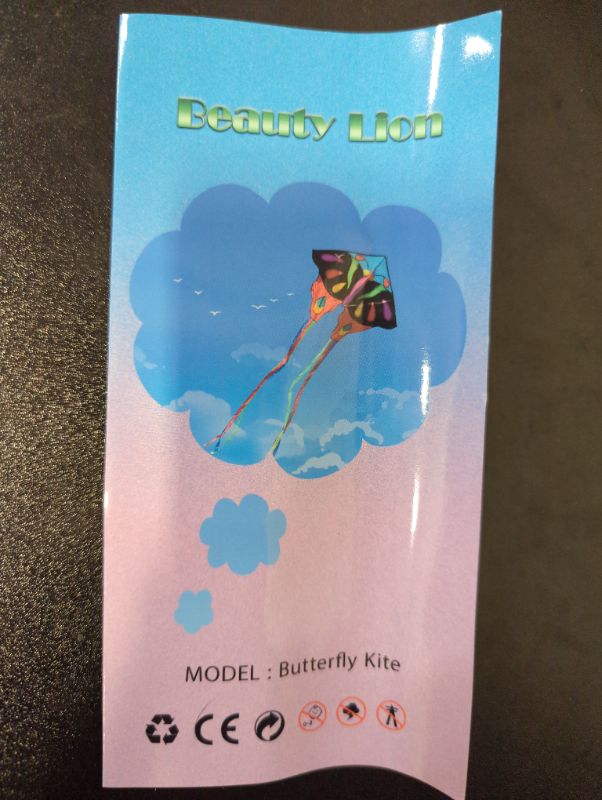 Photo 2 of Beauty Lion - Large Butterfly Kite - Colorful Butterfly - stock photo, see photos for actual design