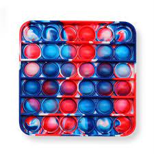 Photo 2 of 16 Pcs Pop Fidget Toy Fidget Bracelet, Wearable Push Poping Bubble Sensory Toys Stress Relief Finger Press Silicone Wristband for Kids Adults Halloween Christmas Party Favors Student Gifts + 10x10 Large Fidget Popper (Red/White/Blue)
